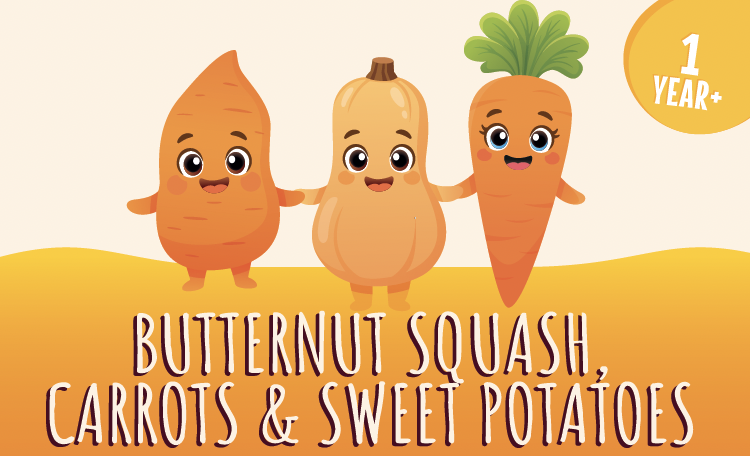 Butternut Squash, Carrots & Sweet Potatoes